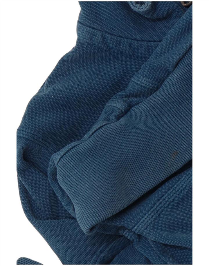 FAT FACE Mens Zip Neck Sweatshirt Jumper Medium Blue Cotton