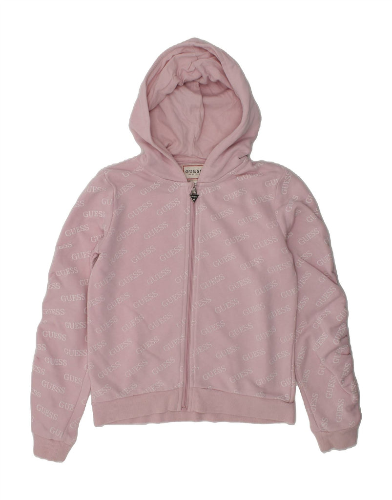 GUESS Girls Graphic Zip Hoodie Sweater 5-6 Years Pink | Vintage Guess | Thrift | Second-Hand Guess | Used Clothing | Messina Hembry 