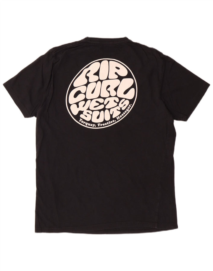 Rip Curl Mens Standard Fit Graphic T-Shirt Top Medium Black