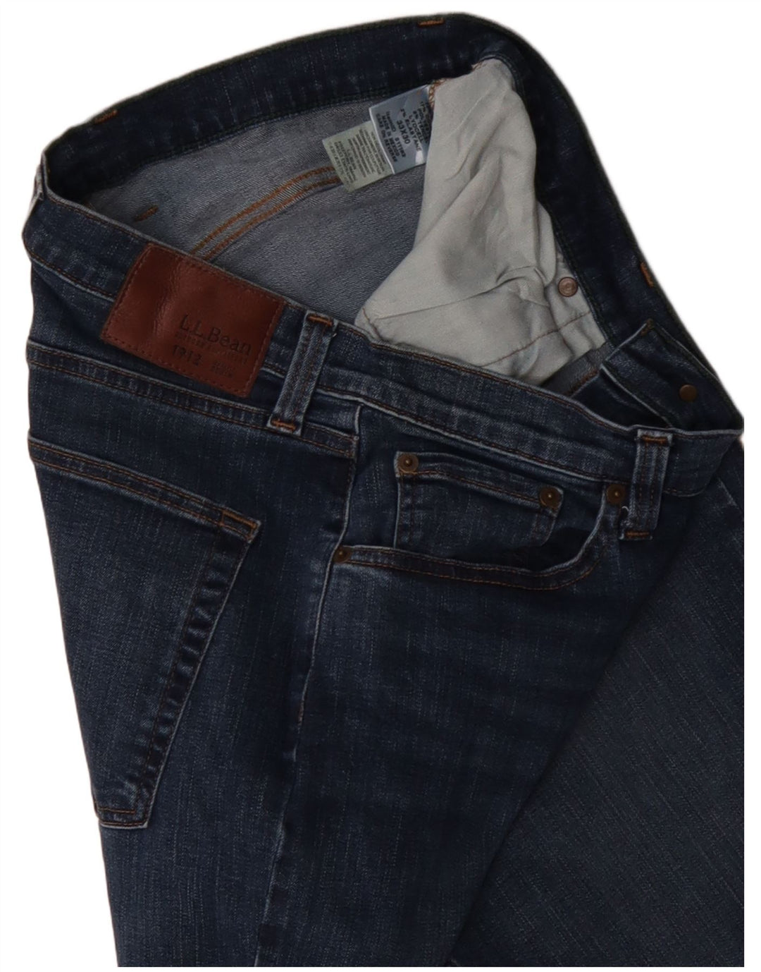 L.L.BEAN Mens Straight Jeans W33 L30 Blue Cotton