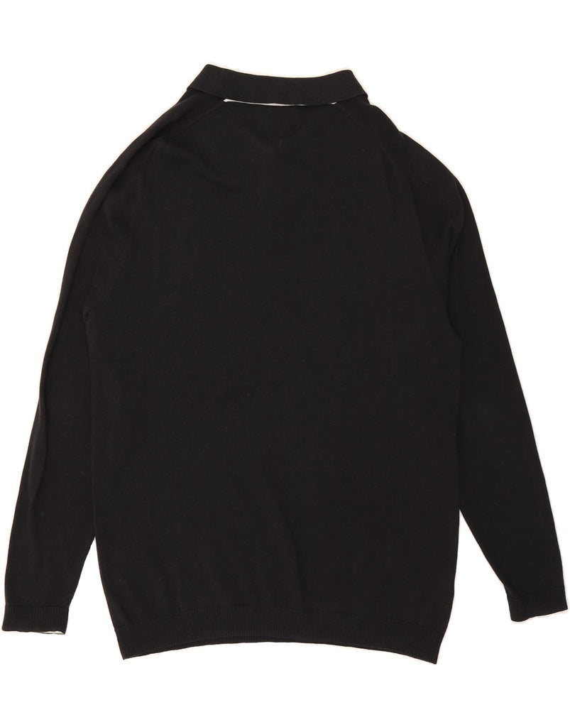 PENGUIN Mens Polo Neck Jumper Sweater Large Black Cotton Vintage Penguin and Second-Hand Penguin from Messina Hembry 