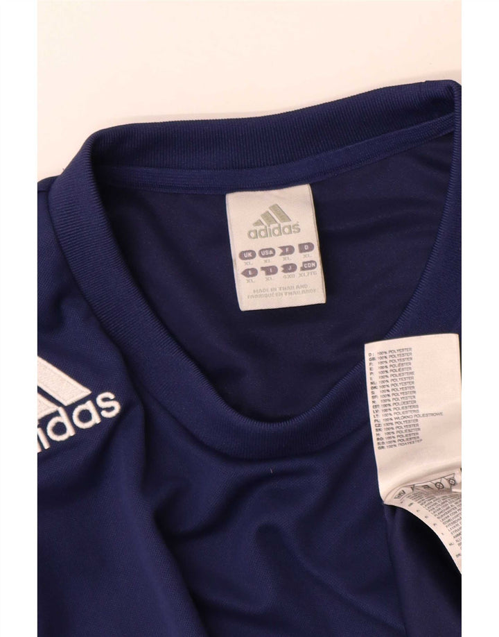 Adidas Mens Climalite T-Shirt Top XL Navy Blue Polyester