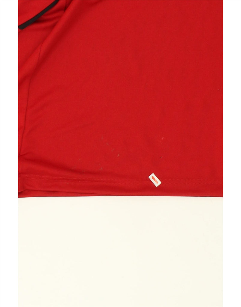 ADIDAS Mens Climalite Graphic Zip Neck Sweatshirt Jumper Medium Red | Vintage Adidas | Thrift | Second-Hand Adidas | Used Clothing | Messina Hembry 