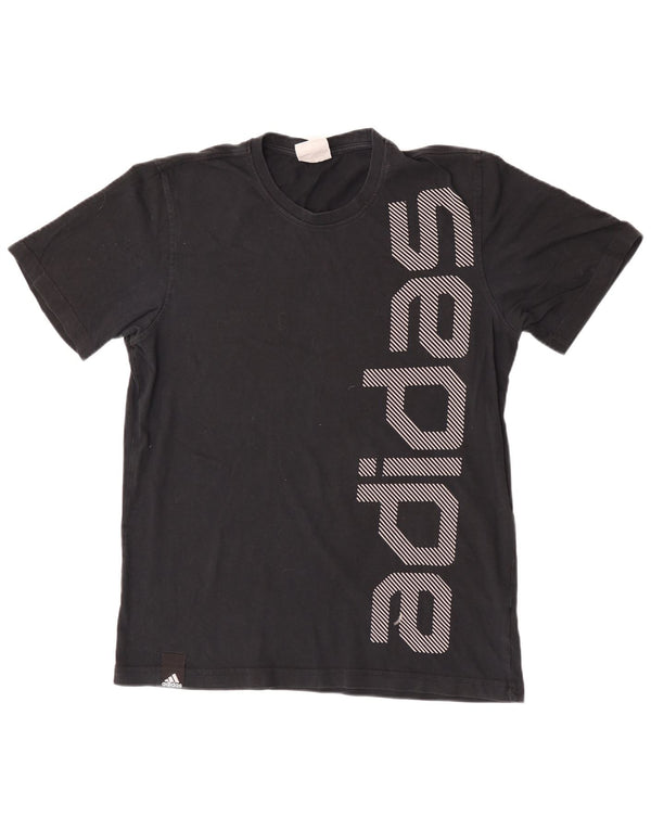 Adidas Mens Graphic T-Shirt Top Medium Black Cotton
