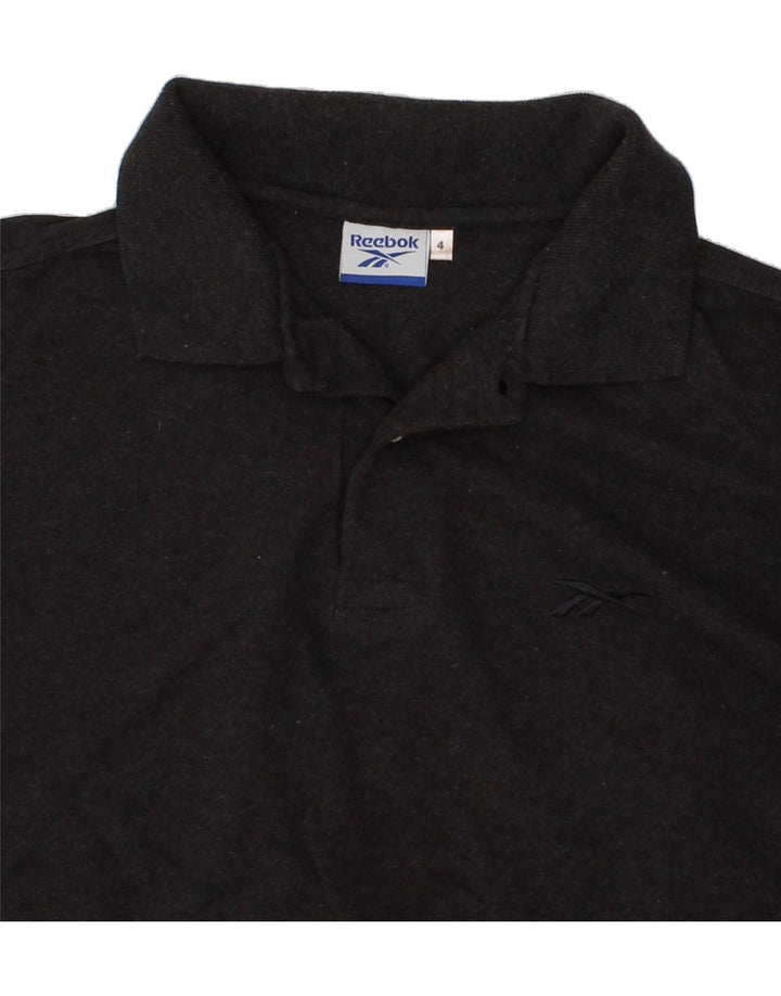 REEBOK Mens Polo Shirt Size 4 Large Black Cotton Vintage Reebok and Second-Hand Reebok from Messina Hembry 