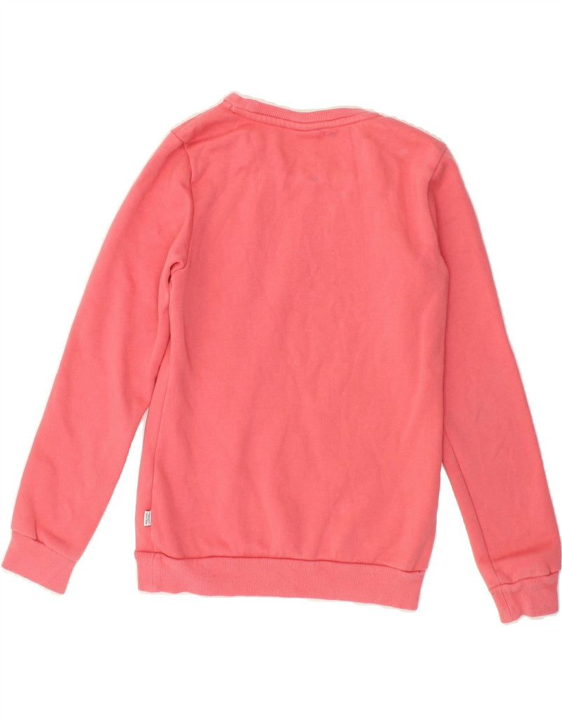 PUMA Girls Graphic Sweatshirt Jumper 11-12 Years Pink Cotton | Vintage Puma | Thrift | Second-Hand Puma | Used Clothing | Messina Hembry 