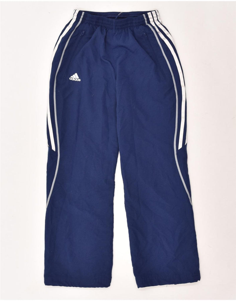 ADIDAS Boys Climalite Tracksuit Trousers 9-10 Years Blue Polyester | Vintage Adidas | Thrift | Second-Hand Adidas | Used Clothing | Messina Hembry 