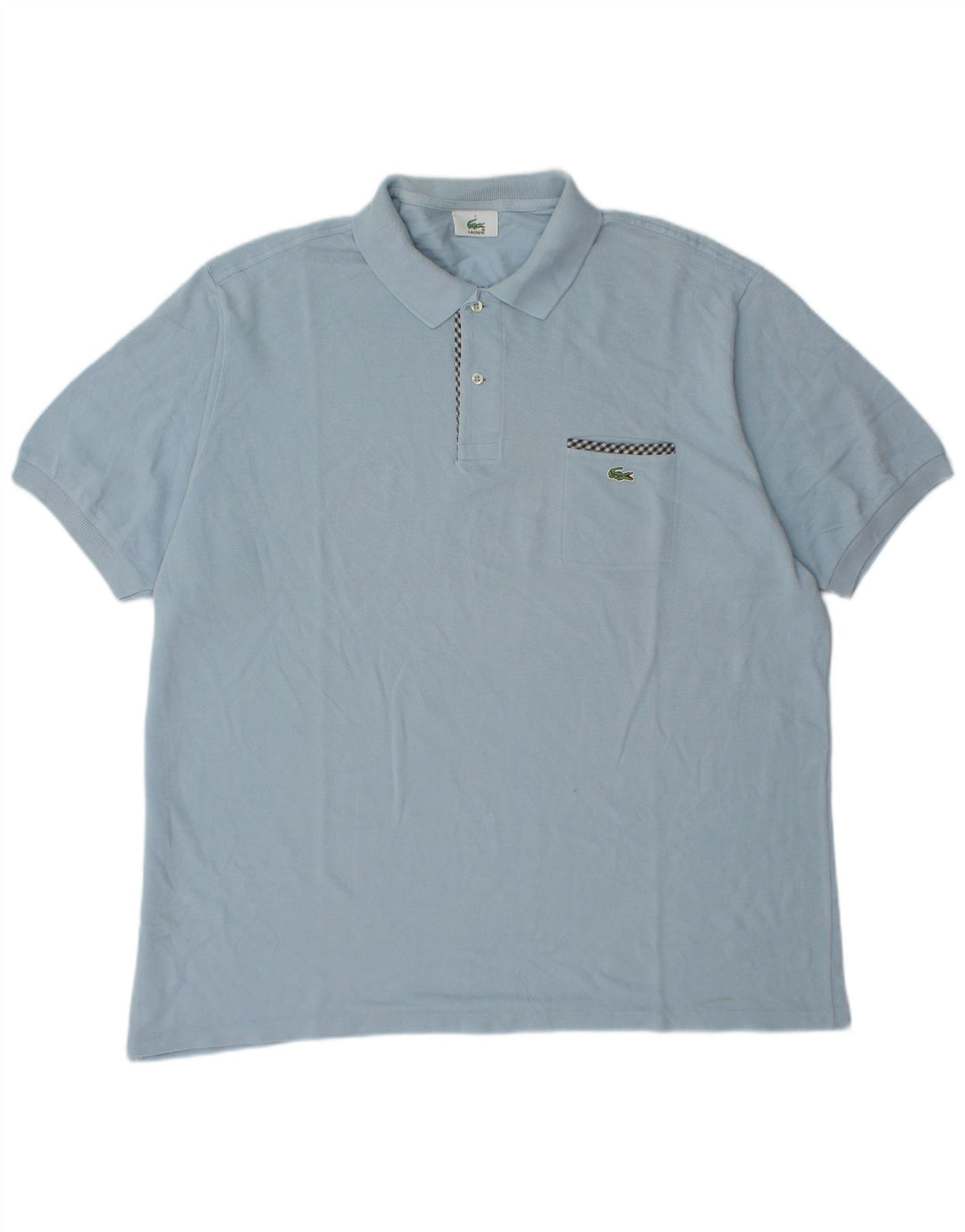 Lacoste Mens Polo Shirt Size 7 2XL Blue Cotton