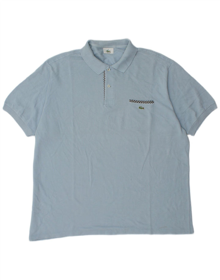 Lacoste Mens Polo Shirt Size 7 2XL Blue Cotton