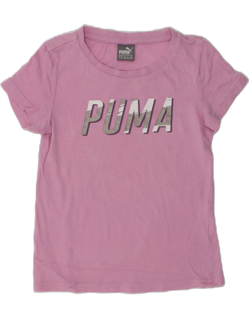 PUMA Girls Graphic T-Shirt Top 3-4 Years Pink | Vintage Puma | Thrift | Second-Hand Puma | Used Clothing | Messina Hembry 