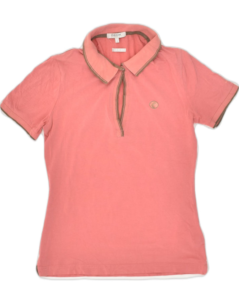 GEOX Womens Regular Fit Polo Shirt UK 10 Small Pink Cotton | Vintage Geox | Thrift | Second-Hand Geox | Used Clothing | Messina Hembry 