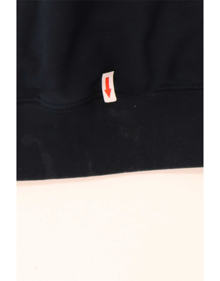 Marks & Spencer Mens 1/4 Zip Regular Fit Sweatshirt Jumper Medium Navy Blue