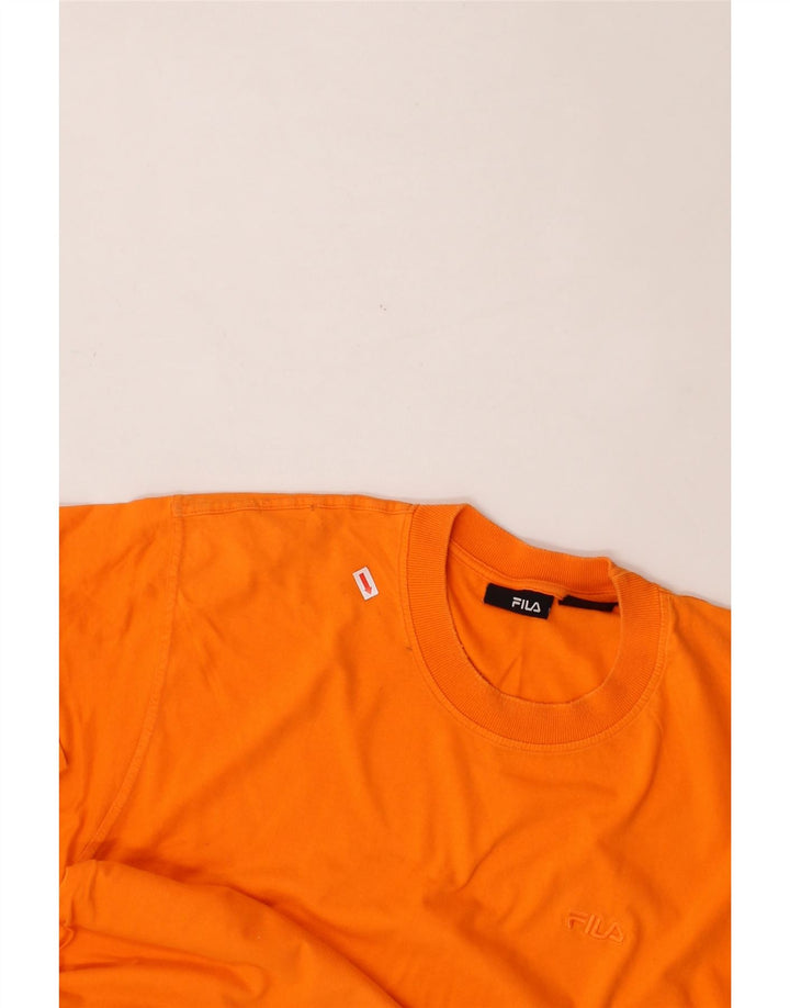 FILA Mens T-Shirt Top Medium Orange Cotton Vintage Fila and Second-Hand Fila from Messina Hembry 