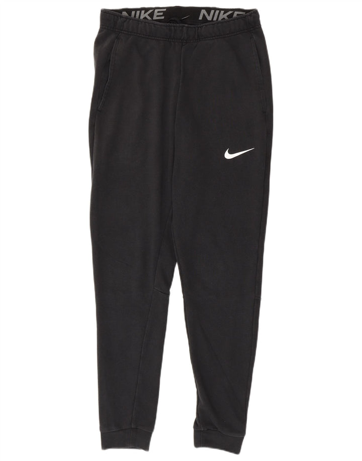 Nike Mens Dri Fit Tracksuit Trousers Joggers Medium  Black Cotton