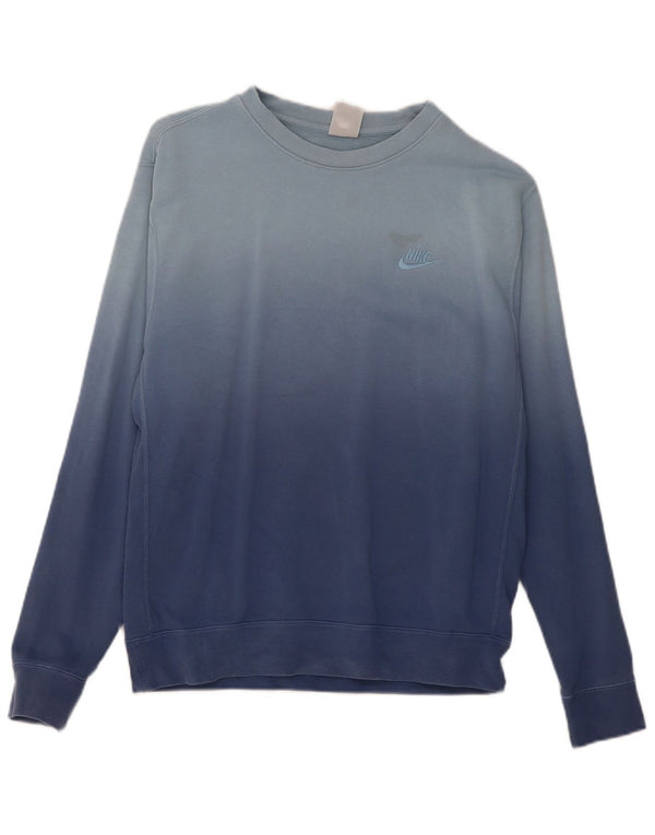 Nike Mens Sweatshirt Jumper Medium Blue Tie Dye Cotton