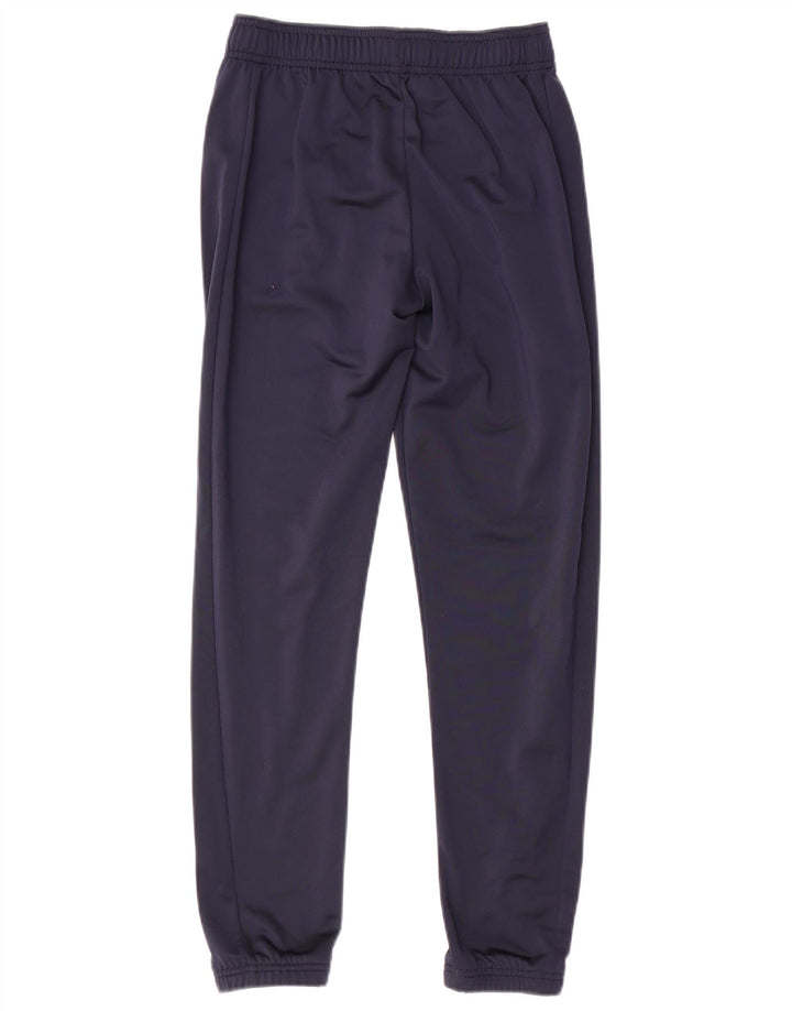 ADIDAS Boys Tracksuit Trousers Joggers 11-12 Years Navy Blue Polyester