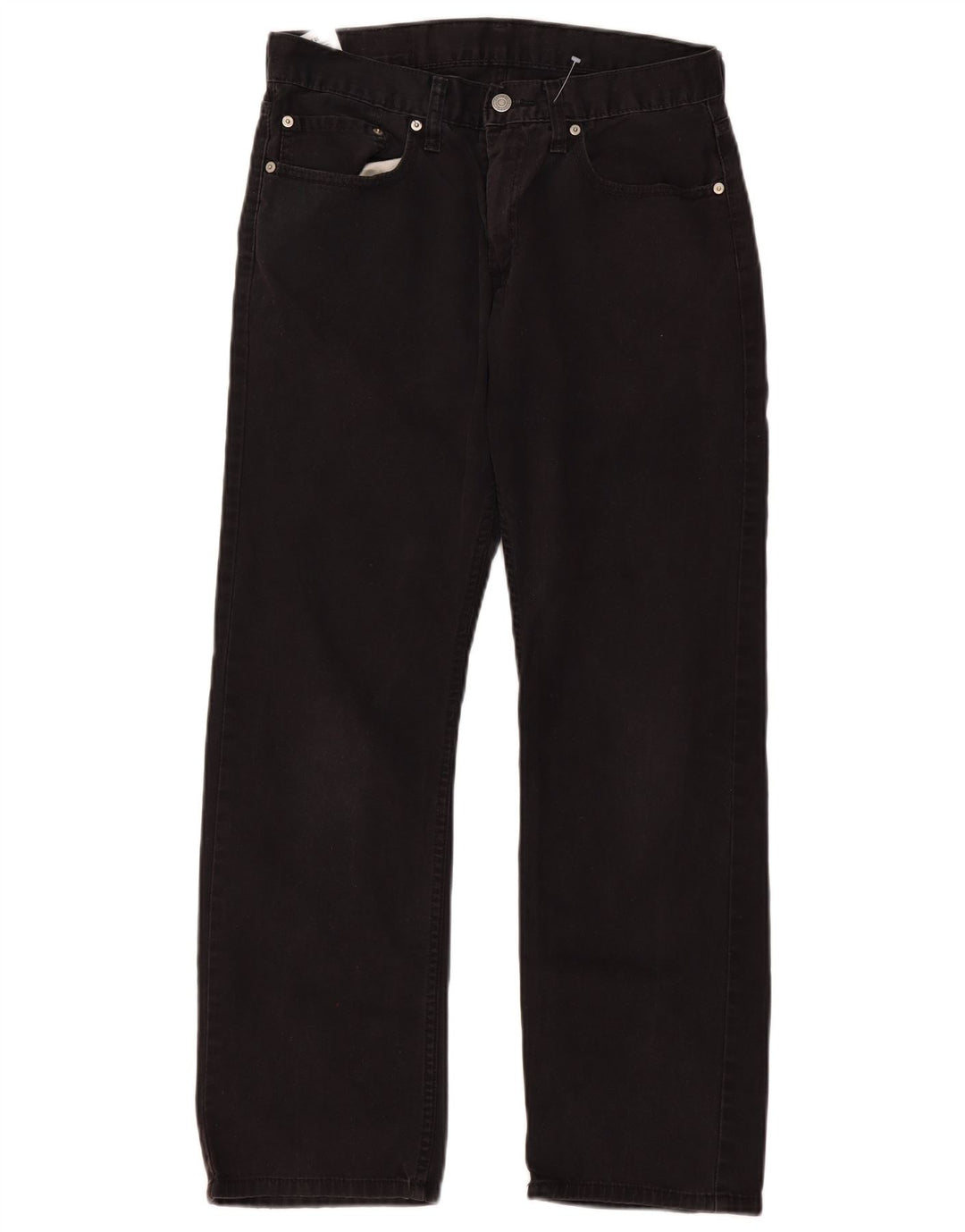 LEVI'S Mens 514 Straight Jeans W32 L30 Black Cotton