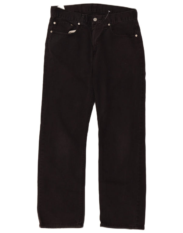 LEVI'S Mens 514 Straight Jeans W32 L30 Black Cotton