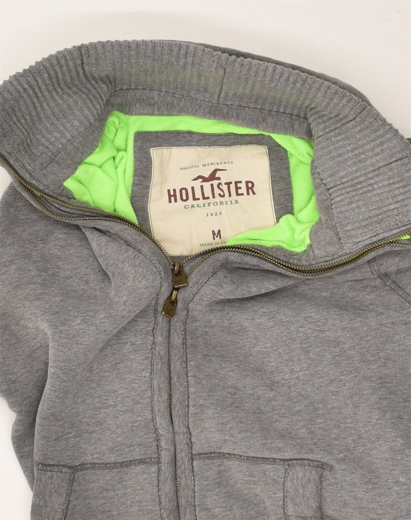 HOLLISTER Womens Tracksuit Top Jacket UK 14 Medium Grey Cotton | Vintage Hollister | Thrift | Second-Hand Hollister | Used Clothing | Messina Hembry 