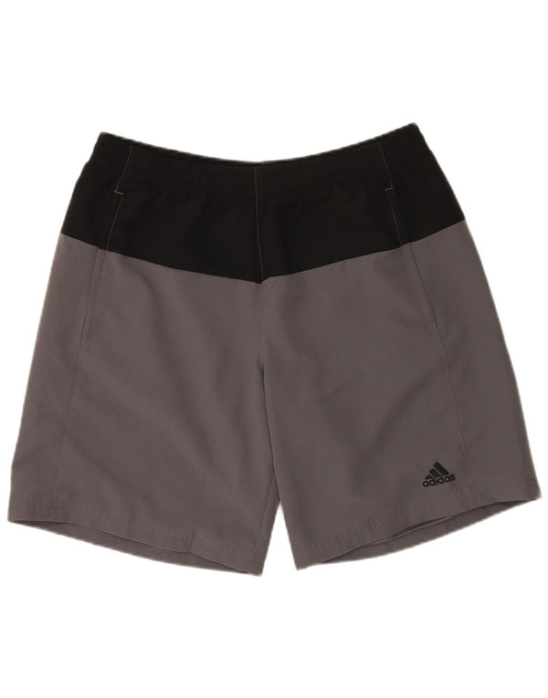 Adidas Mens Sport Shorts Large Grey Colourblock Polyester