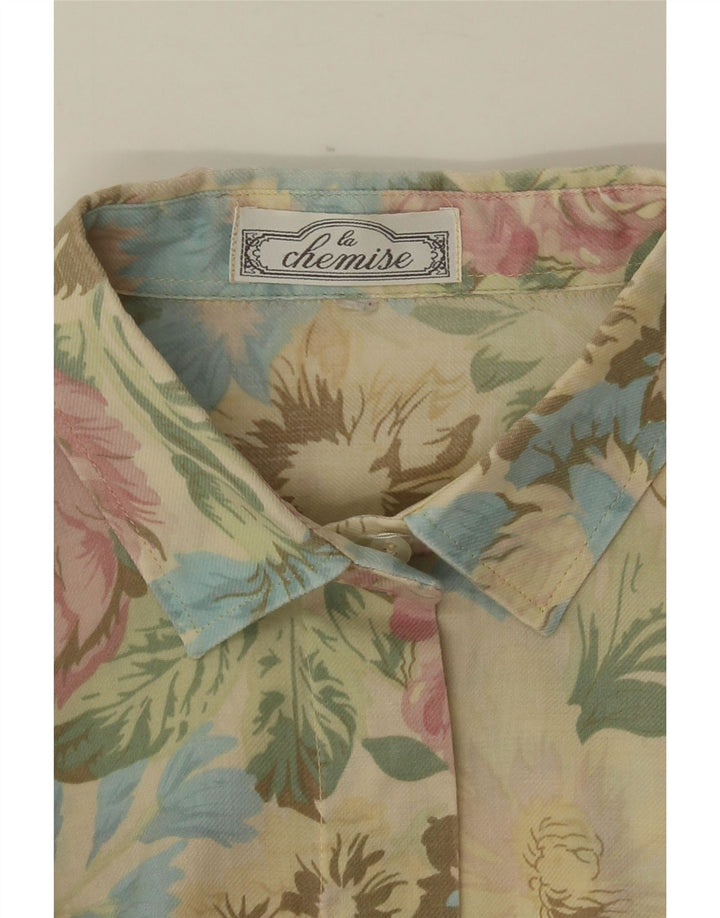 VINTAGE Womens Shirt UK 16 Large Multicoloured Floral