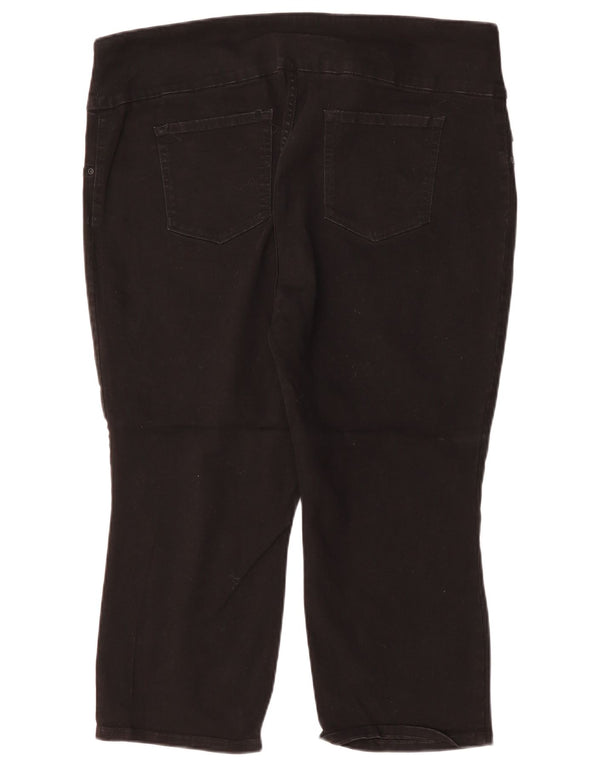 LEE Womens Sculpting Mid Rise Capri Trousers US 20 3XL W40 L22 Black