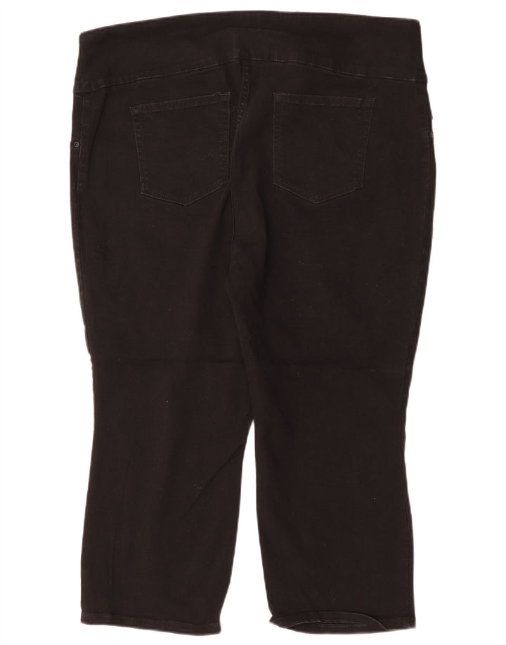 LEE Womens Sculpting Mid Rise Capri Trousers US 20 3XL W40 L22 Black