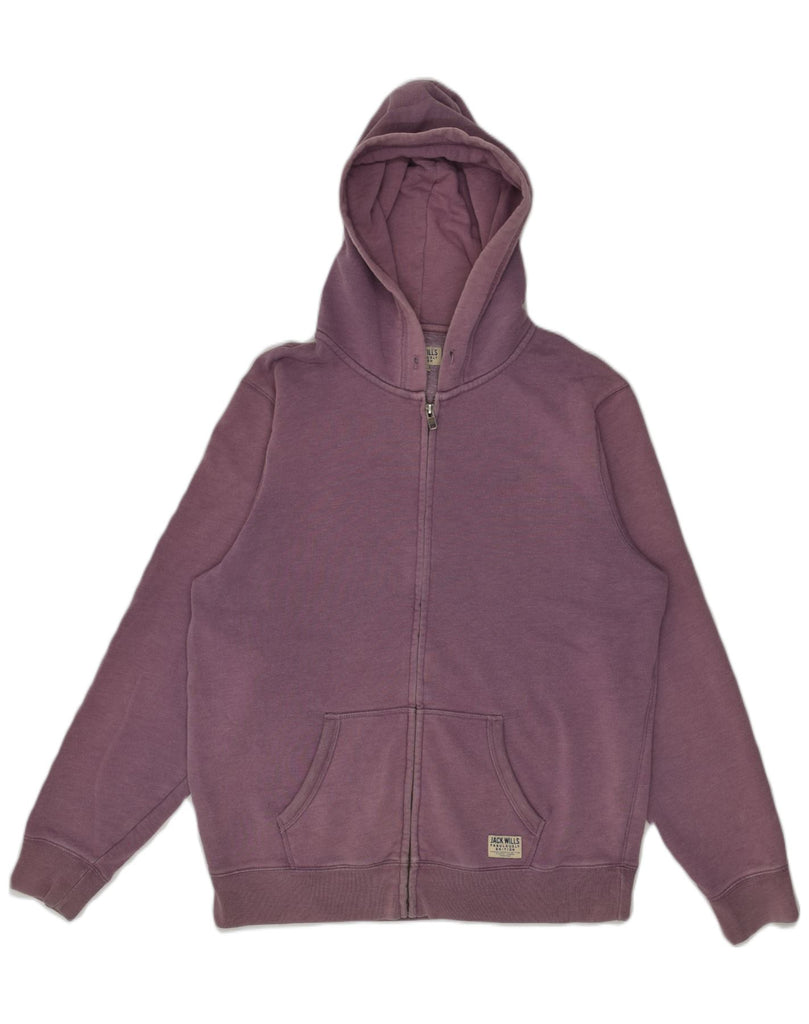 JACK WILLS Mens Slim Zip Hoodie Sweater XL Purple Cotton | Vintage Jack Wills | Thrift | Second-Hand Jack Wills | Used Clothing | Messina Hembry 