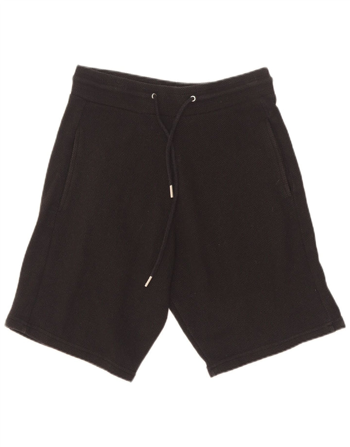 Zara Womens Sport Shorts UK 10 Small Black Cotton