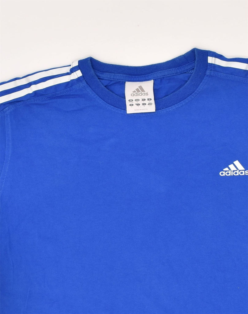 ADIDAS Mens T-Shirt Top UK 36/38 Small Blue Cotton | Vintage Adidas | Thrift | Second-Hand Adidas | Used Clothing | Messina Hembry 