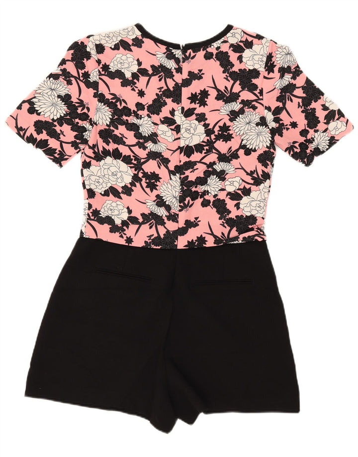 Oasis Womens Short Sleeve Playsuit UK 8 Small  Pink Floral