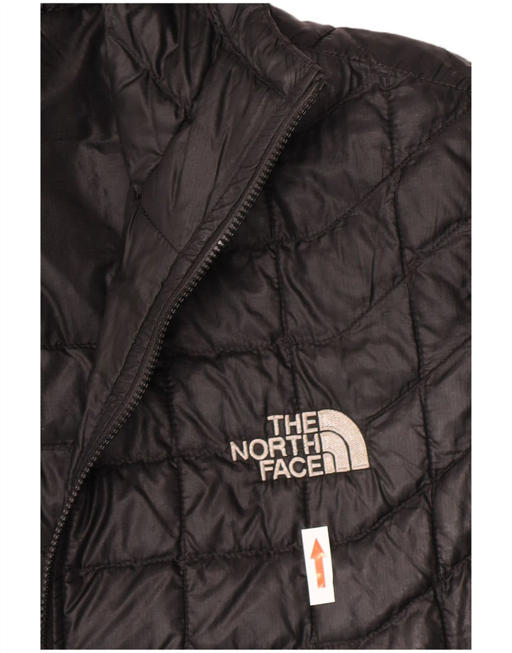 The North Face Womens Hooded Padded Jacket UK 14 Medium Black Nylon