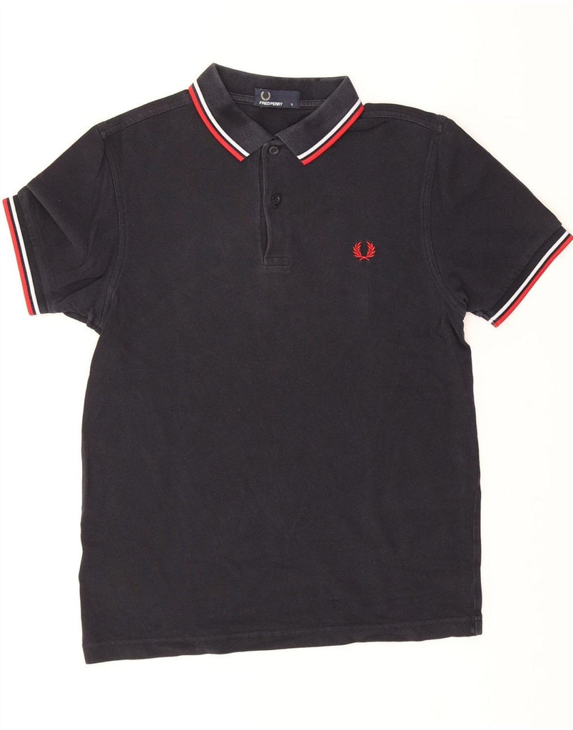 FRED PERRY Mens Polo Shirt Small Navy Blue Cotton Vintage Fred Perry and Second-Hand Fred Perry from Messina Hembry 