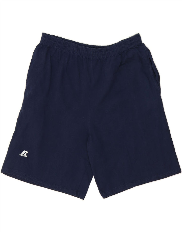 RUSSELL ATHLETIC Mens Sport Shorts Large Navy Blue Cotton Vintage Russell Athletic and Second-Hand Russell Athletic from Messina Hembry 