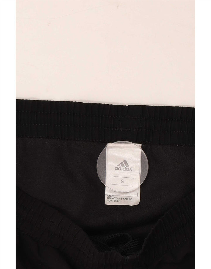 Adidas Mens Tracksuit Trousers Joggers Small Black Polyester