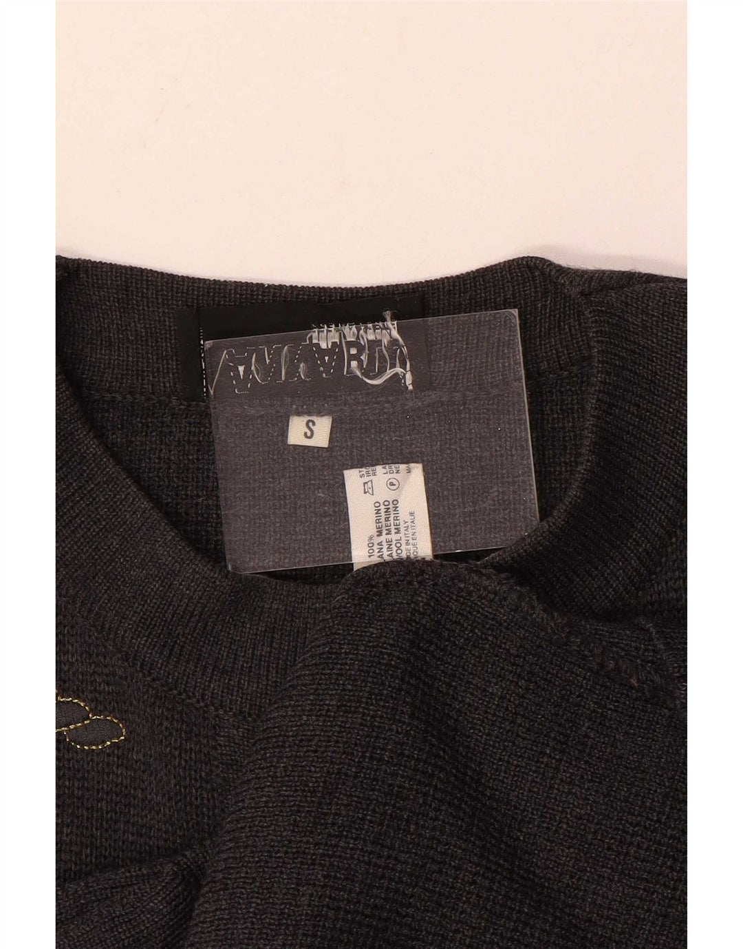 Vintage Womens Oversized Cardigan Sweater UK 10 Small Grey Wool