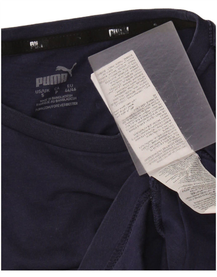Puma Mens T-Shirt Top Small Navy Blue Cotton
