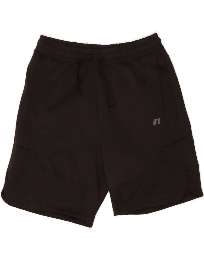 RUSSELL ATHLETIC Boys Sport Shorts 14-15 Years XL Black Polyester Vintage Russell Athletic and Second-Hand Russell Athletic from Messina Hembry 