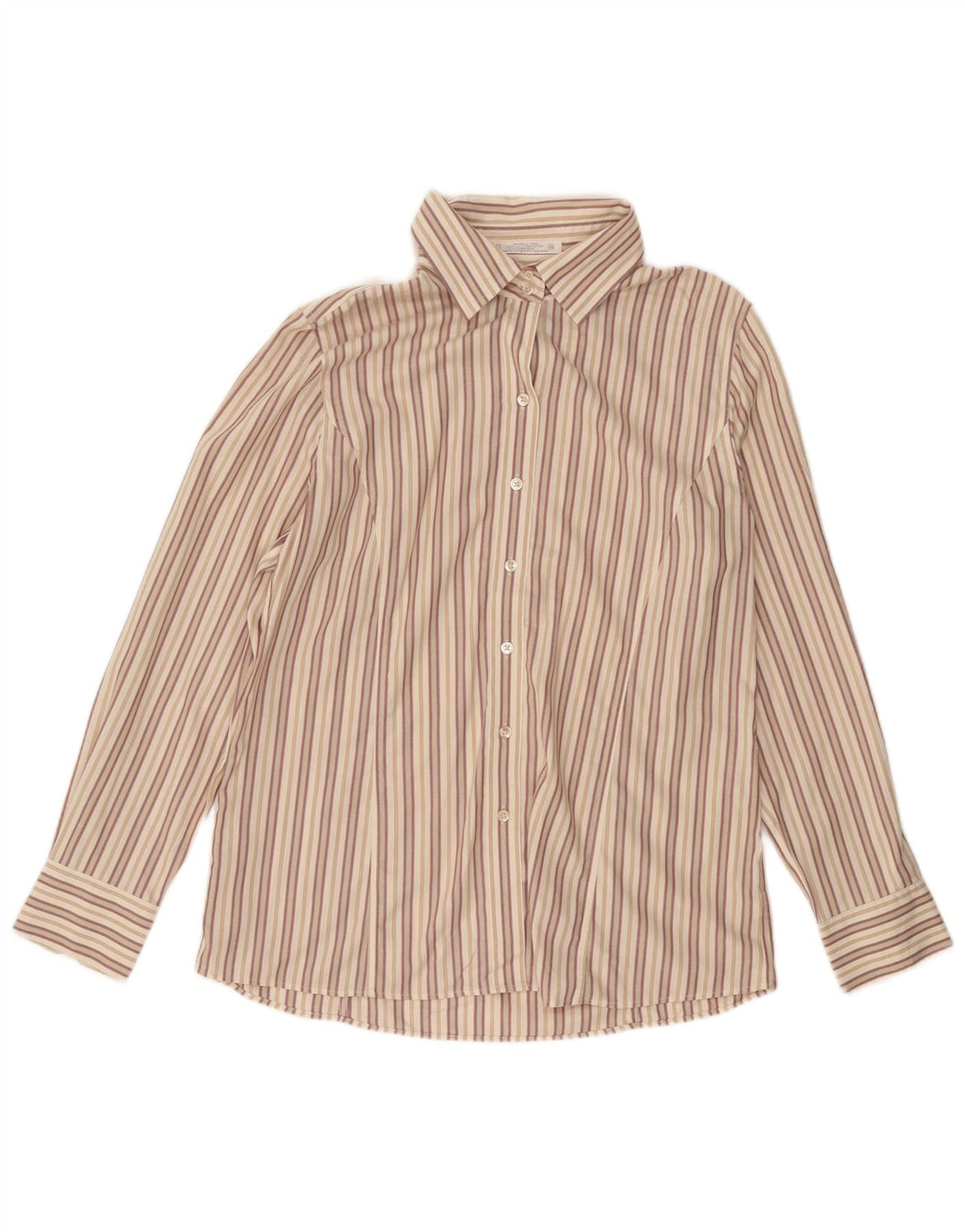 ORVIS Womens Shirt US 14 XL Beige Striped Cotton