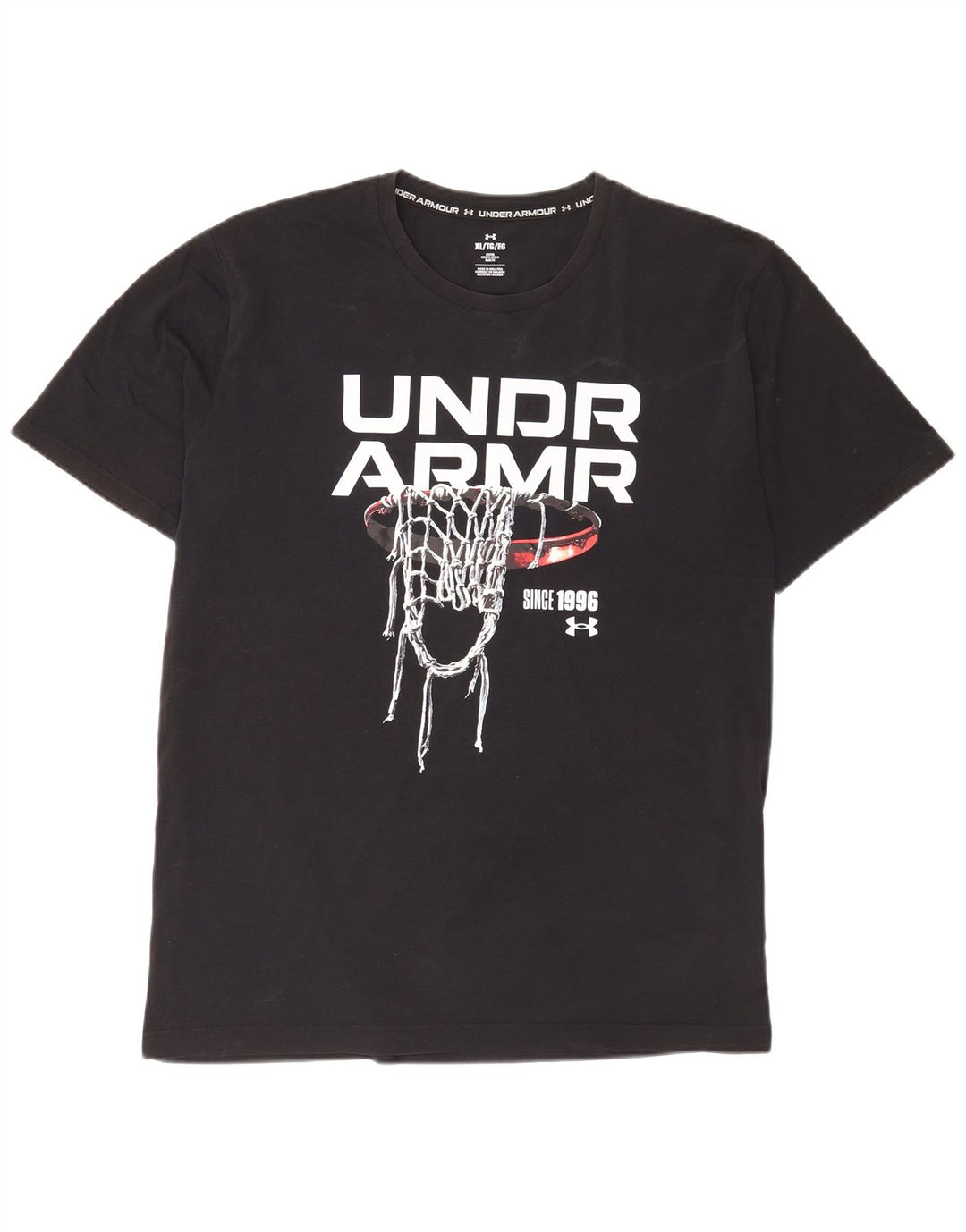 Under Armour Mens Graphic T-Shirt Top XL Black Cotton