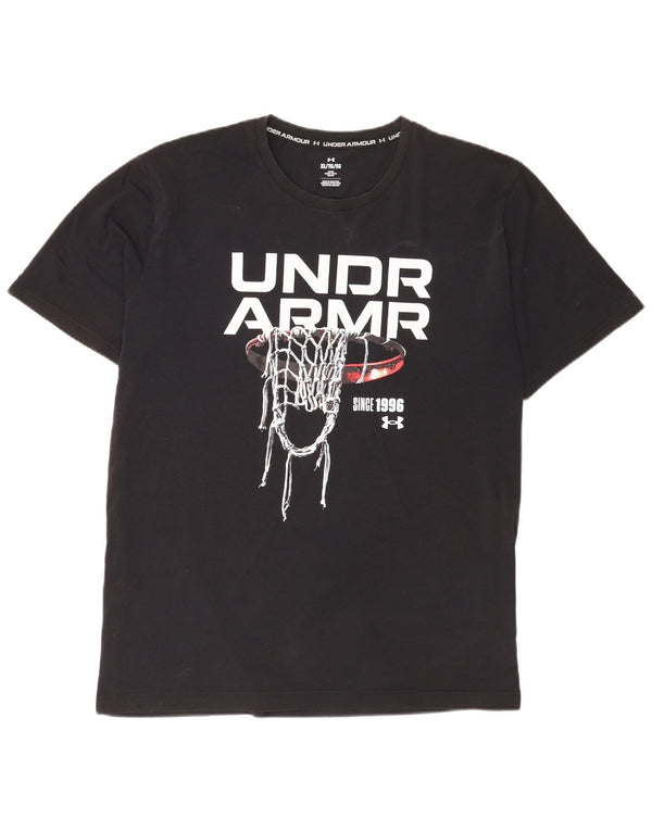 Under Armour Mens Graphic T-Shirt Top XL Black Cotton