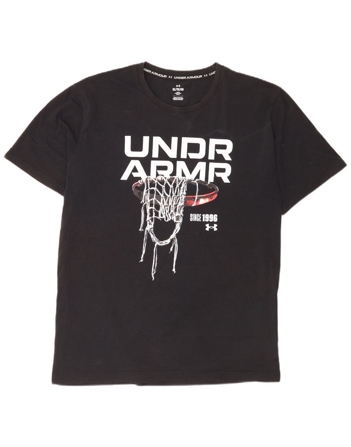 Under Armour Mens Graphic T-Shirt Top XL Black Cotton