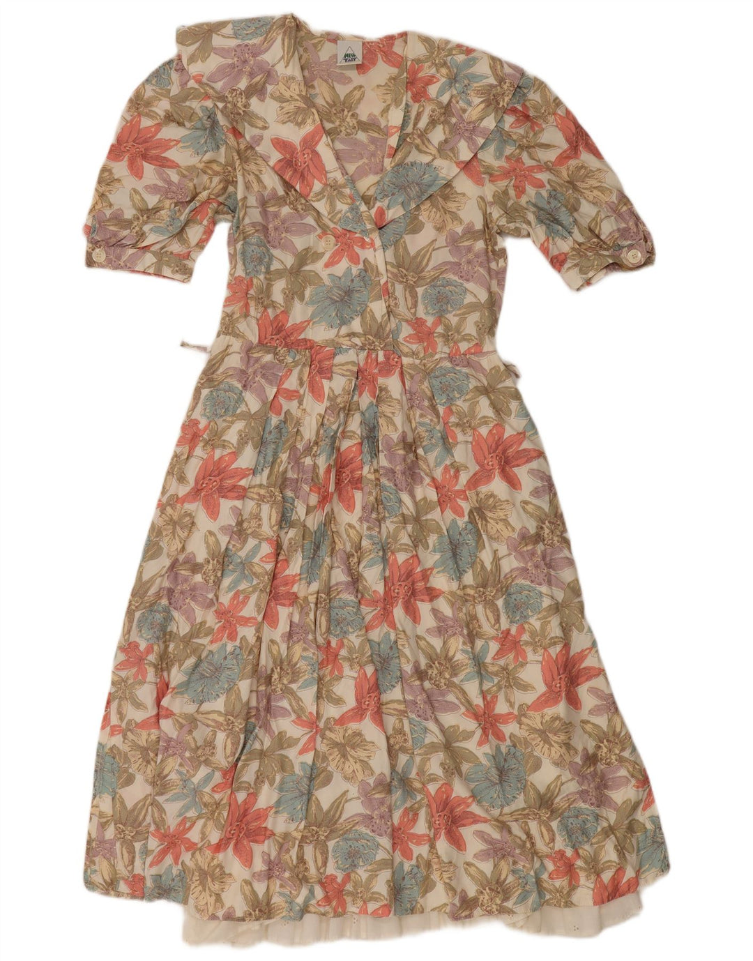 New Fast Womens A-Line Dress EU 36 Small Multicoloured Floral Viscose
