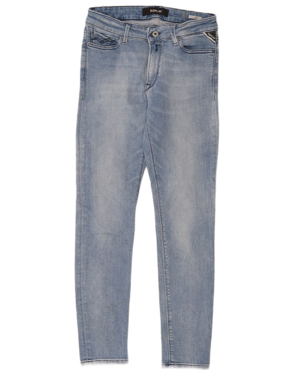 Replay Womens LUZIEN Skinny Jeans W29 L28 Blue Cotton