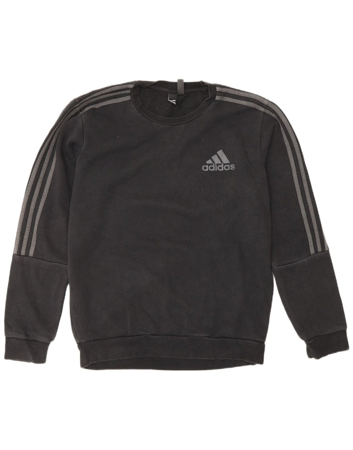 ADIDAS Mens Sweatshirt Jumper Medium Black Cotton