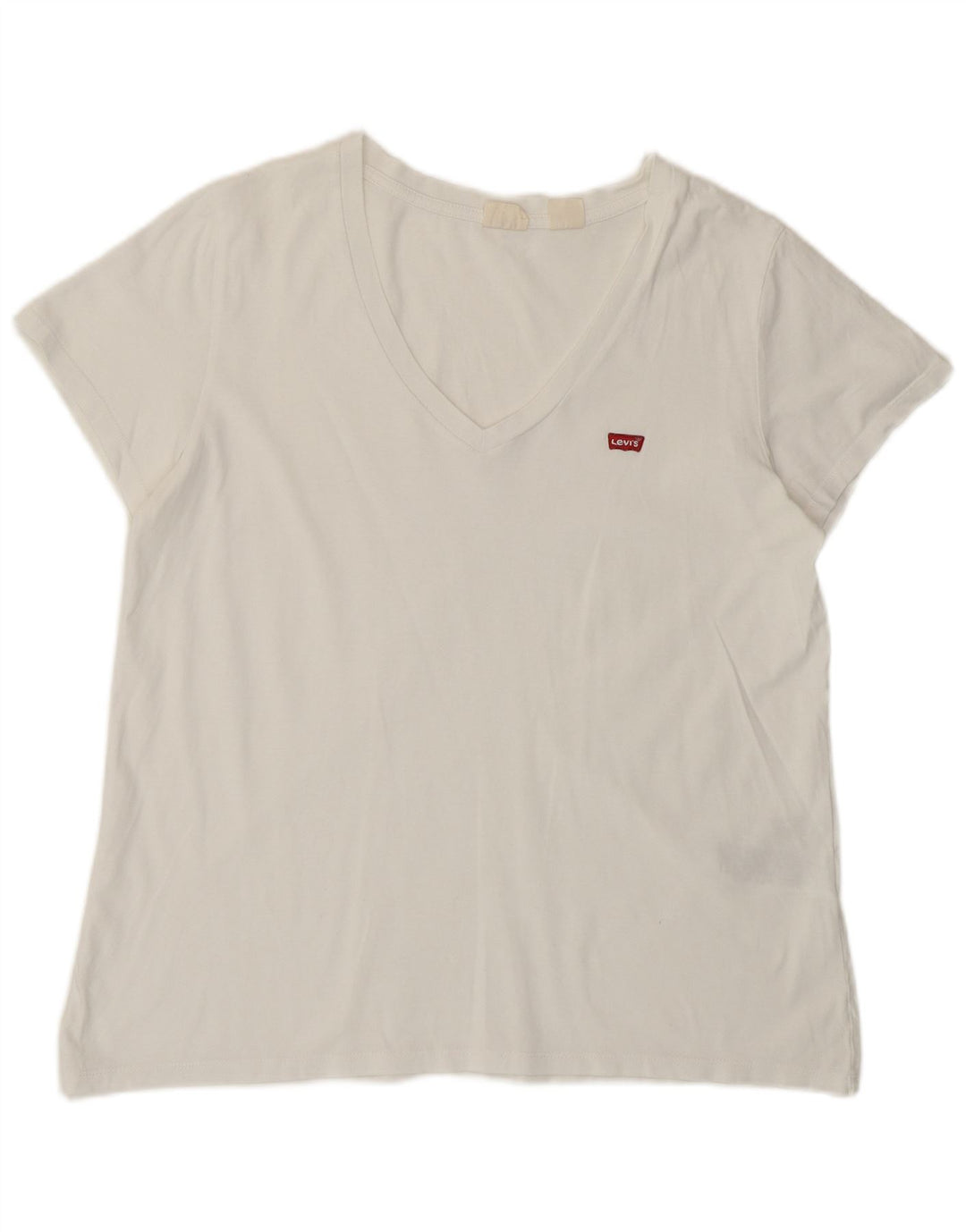 Levi's Womens T-Shirt Top UK 14 Large White Cotton
