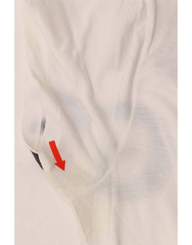 ARMANI EXCHANGE Womens Graphic T-Shirt Top UK 16 Large White Cotton Vintage Armani Exchange and Second-Hand Armani Exchange from Messina Hembry 