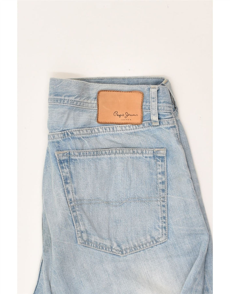 PEPE JEANS Mens Straight Jeans W32 L34 Blue Polyester | Vintage PEPE Jeans | Thrift | Second-Hand PEPE Jeans | Used Clothing | Messina Hembry 