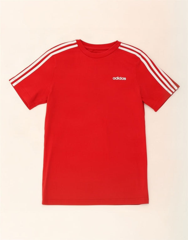 Adidas Boys T-Shirt Top 13-14 Years Red Cotton