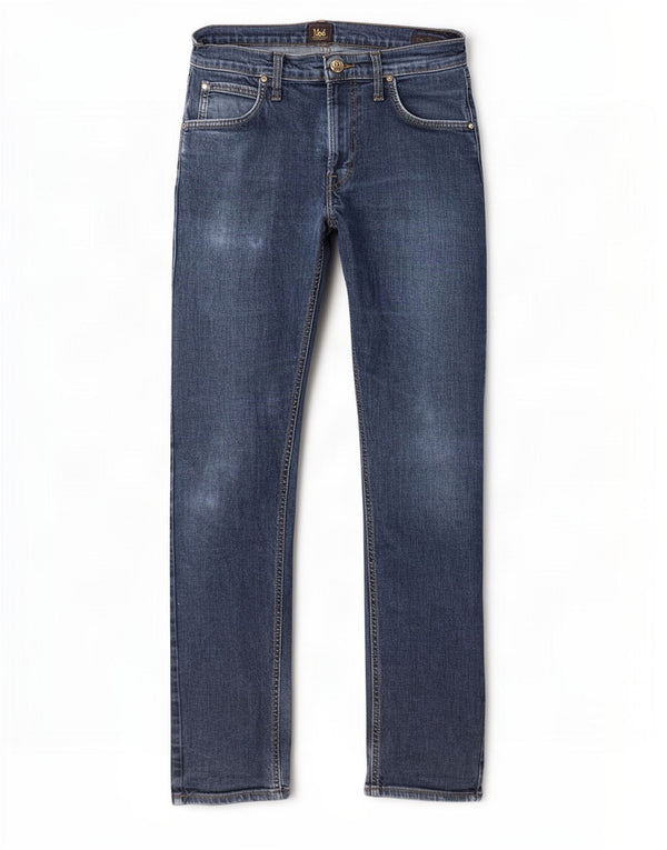 Lee Mens Daren Zip Fly Straight Jeans W30 L34 Blue Cotton